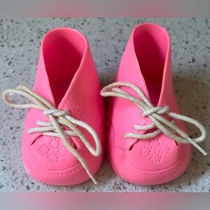Vintage Cabbage Patch Doll Pink Shoes with Tie Laces